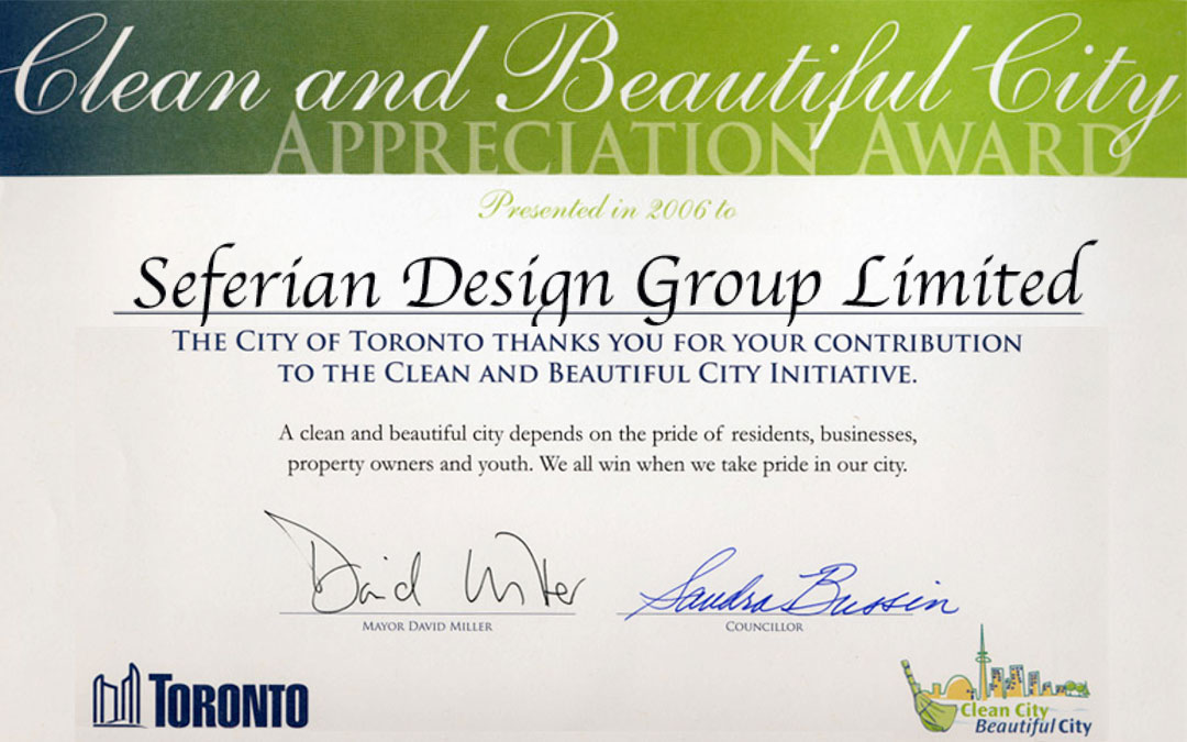 Clean & Beautiful City Appreciation Award